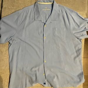 Tommy Bahama Blue Short Sleeve Button Down Shirt
